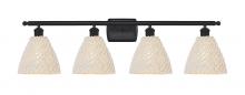 Innovations Lighting 516-4W-BK-NBD-75-NAT - Bristol Natural - 4 Light - 38 inch - Matte Black - Bath Vanity Light