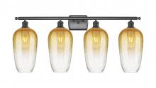 Innovations Lighting 516-4W-OB-G484-7AM - Brookhaven Flute - 4 Light - 37 inch - Oil Rubbed Bronze - Bath Vanity Light