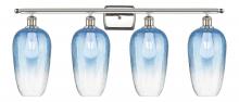 Innovations Lighting 516-4W-PN-G484-7SB - Brookhaven Flute - 4 Light - 37 inch - Polished Nickel - Bath Vanity Light