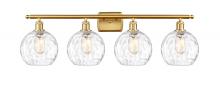 Innovations Lighting 516-4W-SG-G1215-8 - Athens Water Glass - 4 Light - 38 inch - Satin Gold - Bath Vanity Light