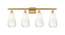 Innovations Lighting 516-4W-SG-G480-6OP - Brookhaven Almond - 4 Light - 36 inch - Satin Gold - Bath Vanity Light