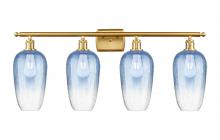 Innovations Lighting 516-4W-SG-G484-7SB - Brookhaven Flute - 4 Light - 37 inch - Satin Gold - Bath Vanity Light