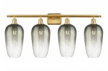 Innovations Lighting 516-4W-SG-G484-7SL - Brookhaven Flute - 4 Light - 37 inch - Satin Gold - Bath Vanity Light