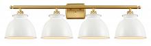 Innovations Lighting 516-4W-SG-M14-W - Adirondack - 4 Light - 38 inch - Satin Gold - Bath Vanity Light