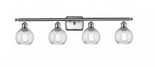 Innovations Lighting 516-4W-SN-G1214-6 - Small Twisted Swirl 4 Light Bath Vanity Light part of the Ballston Collection
