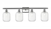 Innovations Lighting 516-4W-SN-G460-7CL - Preston Cylinder - 4 Light - 37 inch - Brushed Satin Nickel - Bath Vanity Light