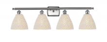 Innovations Lighting 516-4W-SN-NBD-75-NAT - Bristol Natural - 4 Light - 38 inch - Brushed Satin Nickel - Bath Vanity Light