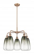 Innovations Lighting 516-5CR-AC-G480-6SL - Brookhaven Almond - 5 Light - 25 inch - Antique Copper - Stem hung - Chandelier
