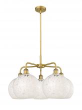 Innovations Lighting 516-5CR-BB-G1216-10WM - White Mouchette - 5 Light - 28 inch - Brushed Brass - Chandelier