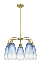 Innovations Lighting 516-5CR-BB-G480-6SB - Brookhaven Almond - 5 Light - 25 inch - Brushed Brass - Stem hung - Chandelier