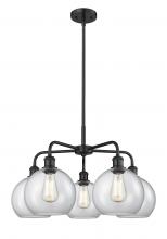 Innovations Lighting 516-5CR-BK-G122-8 - Athens - 5 Light - 26 inch - Matte Black - Chandelier