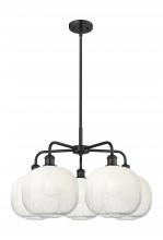 Innovations Lighting 516-5CR-BK-G481-10OP - Brookhaven Sphere - 5 Light - 29 inch - Matte Black - Stem hung - Chandelier