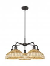 Innovations Lighting 516-5CR-OB-NBD2-9-NAT - Bristol Natural II - 5 Light - 28 inch - Oil Rubbed Bronze - Stem hung - Chandelier