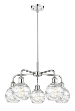 Innovations Lighting 516-5CR-PC-G1213-6CL - Athens Deco Swirl - 5 Light - 24 inch - Polished Chrome - Stem hung - Chandelier