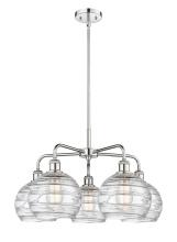 Innovations Lighting 516-5CR-PC-G1213-8CL - Athens Deco Swirl - 5 Light - 27 inch - Polished Chrome - Stem hung - Chandelier