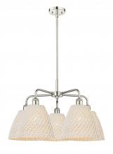 Innovations Lighting 516-5CR-PN-NBD-9-NAT - Bristol Natural - 5 Light - 28 inch - Polished Nickel - Stem hung - Chandelier