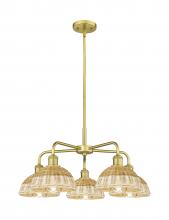 Innovations Lighting 516-5CR-SG-NBD2-75-NAT - Bristol Natural II - 5 Light - 26 inch - Satin Gold - Stem hung - Chandelier