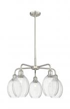 Innovations Lighting 516-5CR-SN-G459-6CL - Preston Bulb - 5 Light - 25 inch - Satin Nickel - Stem hung - Chandelier
