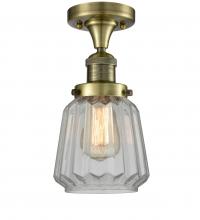 Innovations Lighting 517-1CH-AB-G142 - Chatham - 1 Light - 7 inch - Antique Brass - Semi-Flush Mount