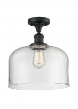 Innovations Lighting 517-1CH-BK-G72-L - Bell - 1 Light - 12 inch - Matte Black - Semi-Flush Mount