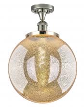 Innovations Lighting 517-1CH-PN-G208-14 - Beacon - 1 Light - 14 inch - Polished Nickel - Semi-Flush Mount