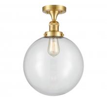 Innovations Lighting 517-1CH-SG-G202-12 - Beacon - 1 Light - 12 inch - Satin Gold - Semi-Flush Mount