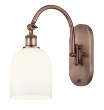 Innovations Lighting 518-1W-AC-G558-6GWH - Bella - 1 Light - 6 inch - Antique Copper - Adjustable Swing Arm