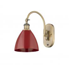Innovations Lighting 518-1W-BB-MBD-75-RD - Plymouth - 1 Light - 8 inch - Brushed Brass - Adjustable Swing Arm