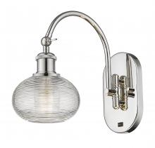 Innovations Lighting 518-1W-PN-G555-6CL - Ithaca - 1 Light - 6 inch - Polished Nickel - Adjustable Swing Arm