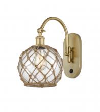 Innovations Lighting 518-1W-SG-G122-8RB - Farmhouse Rope - 1 Light - 8 inch - Satin Gold - Adjustable Swing Arm