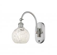 Innovations Lighting 518-1W-SN-G1216-6WM - White Mouchette - 1 Light - 6 inch - Brushed Satin Nickel - Adjustable Swing Arm