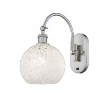 Innovations Lighting 518-1W-SN-G1216-8WM - White Mouchette - 1 Light - 8 inch - Brushed Satin Nickel - Adjustable Swing Arm