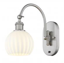 Innovations Lighting 518-1W-SN-G1217-6WV - White Venetian - 1 Light - 6 inch - Brushed Satin Nickel - Adjustable Swing Arm