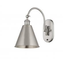 Innovations Lighting 518-1W-SN-MBC-8-SN - Berkshire - 1 Light - 8 inch - Brushed Satin Nickel - Sconce