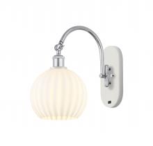 Innovations Lighting 518-1W-WPC-G1217-8WV - White Venetian - 1 Light - 8 inch - White Polished Chrome - Adjustable Swing Arm