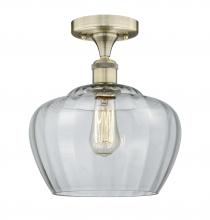 Innovations Lighting 616-1F-AB-G92-L - Fenton - 1 Light - 11 inch - Antique Brass - Semi-Flush Mount