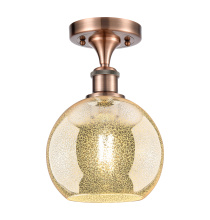 Innovations Lighting 616-1F-AC-G128-8 - Athens - 1 Light - 8 inch - Antique Copper - Semi-Flush Mount