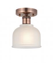 Innovations Lighting 616-1F-AC-G411 - Dayton - 1 Light - 6 inch - Antique Copper - Semi-Flush Mount