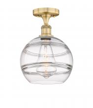 Innovations Lighting 616-1F-BB-G556-10CL - Rochester - 1 Light - 10 inch - Brushed Brass - Semi-Flush Mount