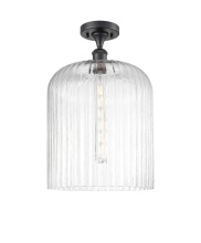 Innovations Lighting 616-1F-BK-G559-12CL - Bridal Veil - 1 Light - 5 inch - Matte Black - Semi-Flush Mount