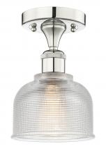 Innovations Lighting 616-1F-PN-G412 - Dayton - 1 Light - 6 inch - Polished Nickel - Flush Mount