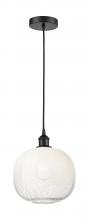 Innovations Lighting 616-1P-BK-G481-10OP - Brookhaven Sphere - 1 Light - 11 inch - Matte Black - Cord hung - Mini Pendant