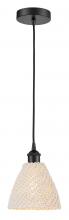 Innovations Lighting 616-1P-BK-NBD-75-NAT - Bristol Natural - 1 Light - 6 inch - Matte Black - Cord hung - Mini Pendant