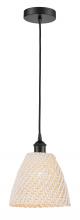 Innovations Lighting 616-1P-BK-NBD-9-NAT - Bristol Natural - 1 Light - 6 inch - Matte Black - Cord hung - Mini Pendant