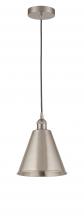 Innovations Lighting 616-1P-SN-MBC-8-SN - Berkshire - 1 Light - 8 inch - Brushed Satin Nickel - Cord hung - Mini Pendant