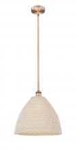 Innovations Lighting 616-1S-AC-NBD-16-NAT - Bristol Natural - 1 Light - 6 inch - Antique Copper - Mini Pendant