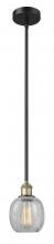 Innovations Lighting 616-1S-BAB-G105 - Belfast - 1 Light - 6 inch - Black Antique Brass - Stem hung - Mini Pendant