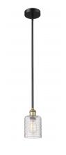 Innovations Lighting 616-1S-BAB-G112C-5CL - Cobbleskill - 1 Light - 5 inch - Black Antique Brass - Stem hung - Mini Pendant