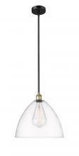 Innovations Lighting 616-1S-BAB-GBD-162 - Bristol - 1 Light - 16 inch - Black Antique Brass - Cord hung - Pendant