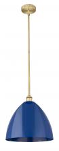 Innovations Lighting 616-1S-BB-MBD-16-BL - Plymouth - 1 Light - 16 inch - Brushed Brass - Stem hung - Mini Pendant